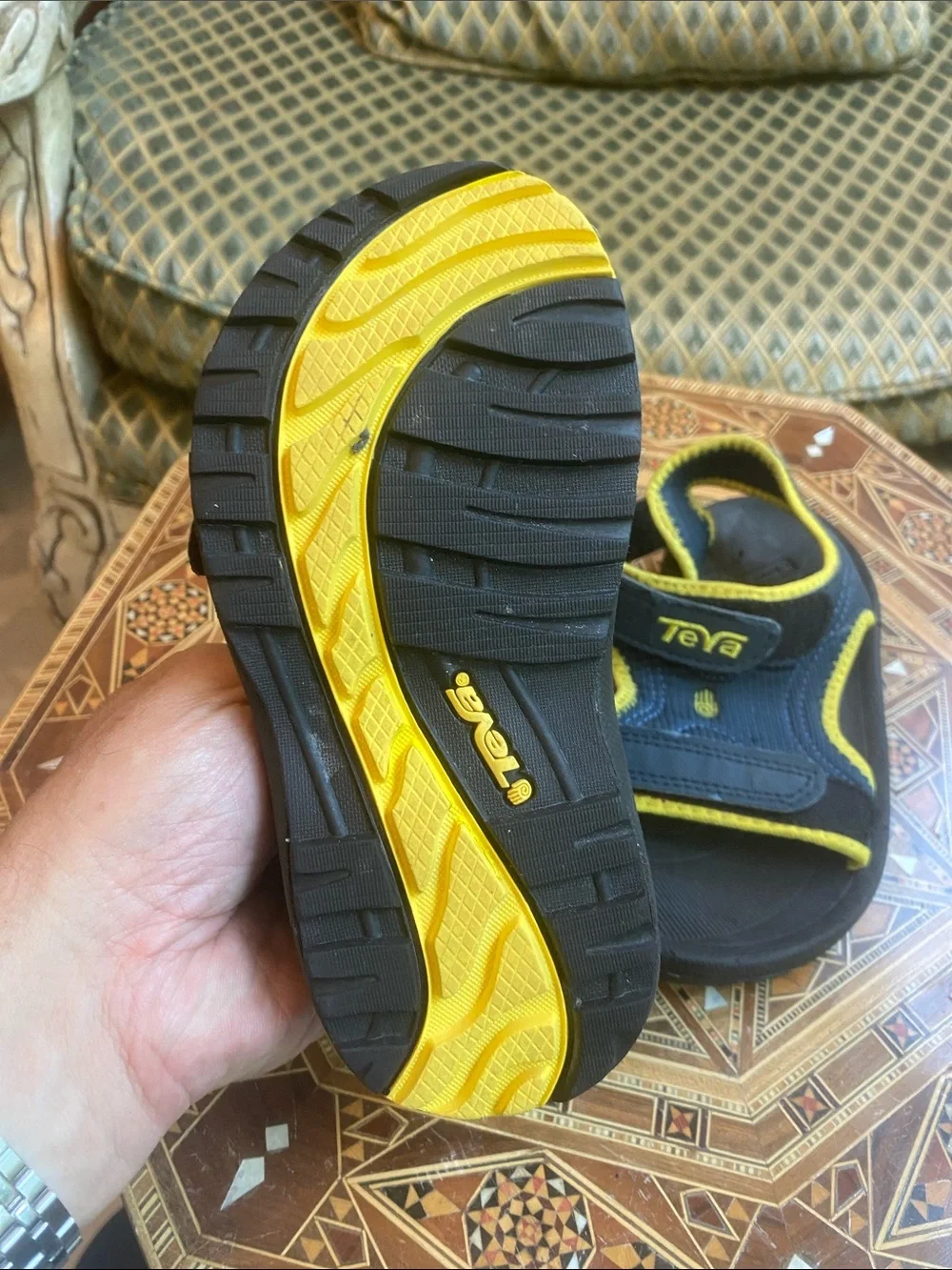 Teva Kids Blue and Yellow Adjustable Sport Sandals